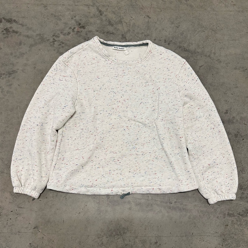 Womens Roller Rabbit Cream‎ Speckled Sweatshirt Small